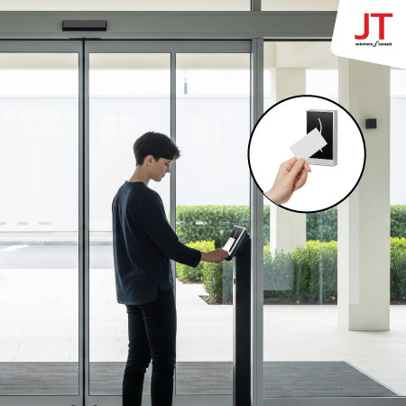 สแกนบัตรเปิ ประตูเลื่อนอัตโนมัติ แบบใช้บัตรในการเข้าออก