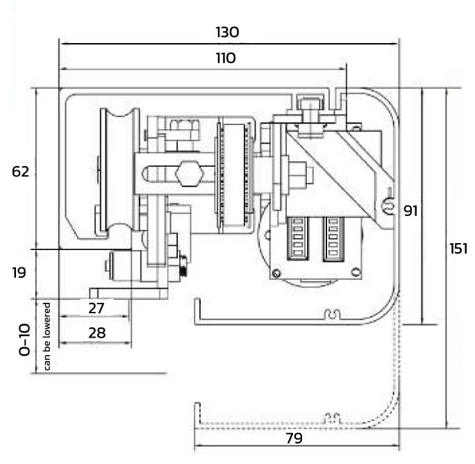 ชุดรางประตูอัตโนมัติบานเดียว รุ่น JT-CP-ASD-PJT-03