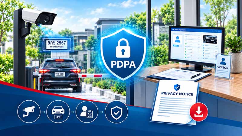 PDPA สำหรับกล้อง LPR และระบบบันทึกผู้มาติดต่อ