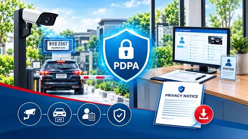 PDPA สำหรับกล้อง LPR และระบบบันทึกผู้มาติดต่อ